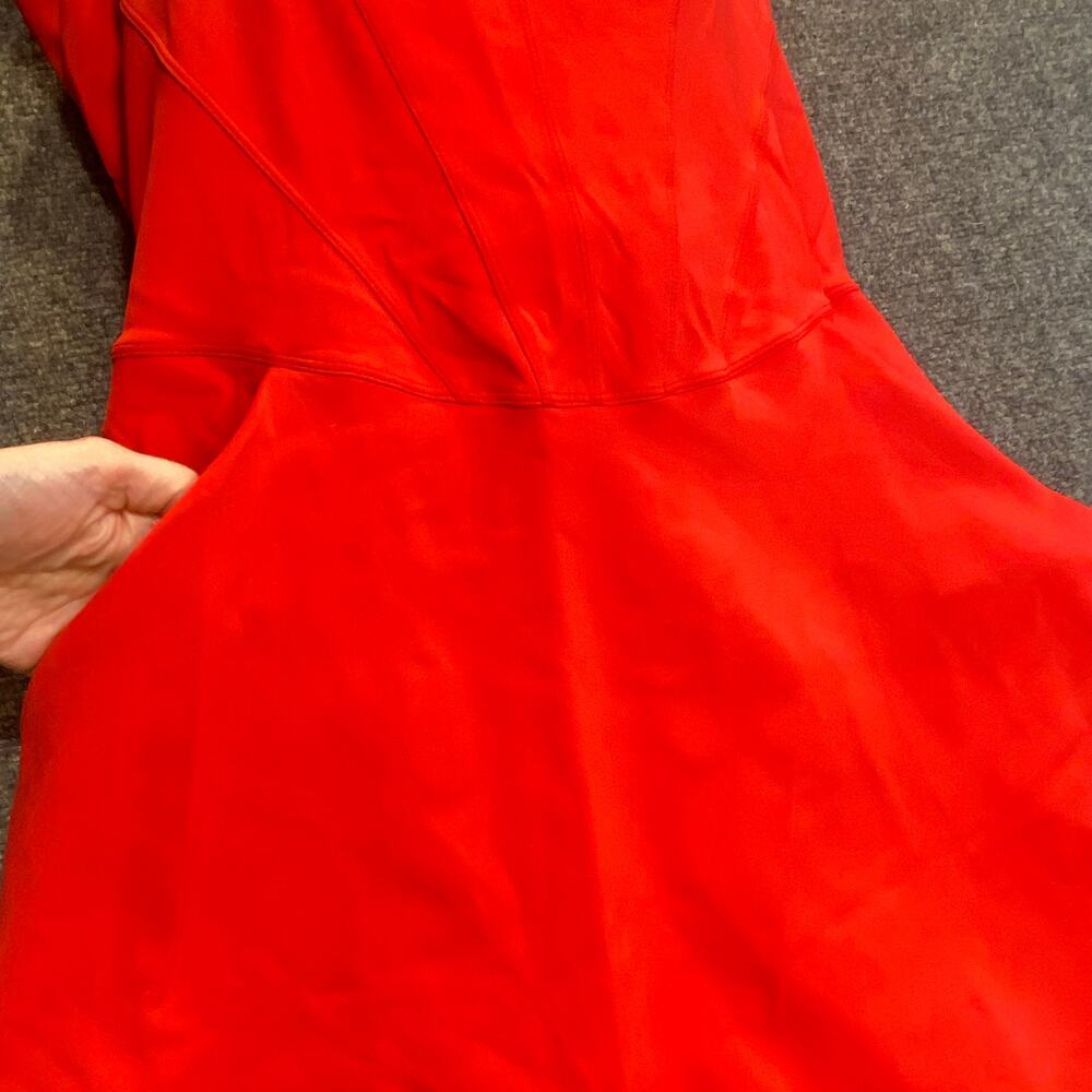TA3 Women’s Red Square-Neck Swim Dress With Pockets 2X - Picture 10 of 10